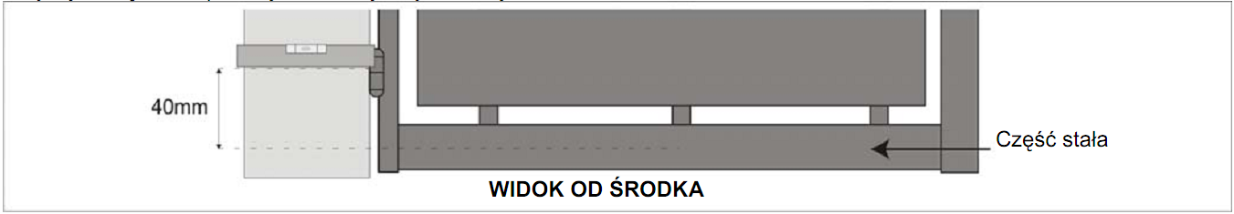Pokyny k instalaci Pohony namontujte a upevněte na zesílenou část brány (např. rám). Z estetických a technických důvodů doporučujeme instalaci pohonů ve výšce 15-50 cm od země.