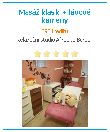 NOVÉ BENEFITY RELAX NA BEROUNSKU Dopřejte si jedinečný zážitek ve studiu Afrodita. Zapomeňte na každodenní shon a přijďte si užít profesionální péči poskytnutou naší masérkou.