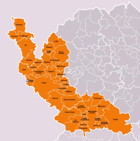 2. Okres Cheb Okres Cheb je nejzápadněji položeným okresem České republiky a nalezneme jej v Karlovarském kraji.