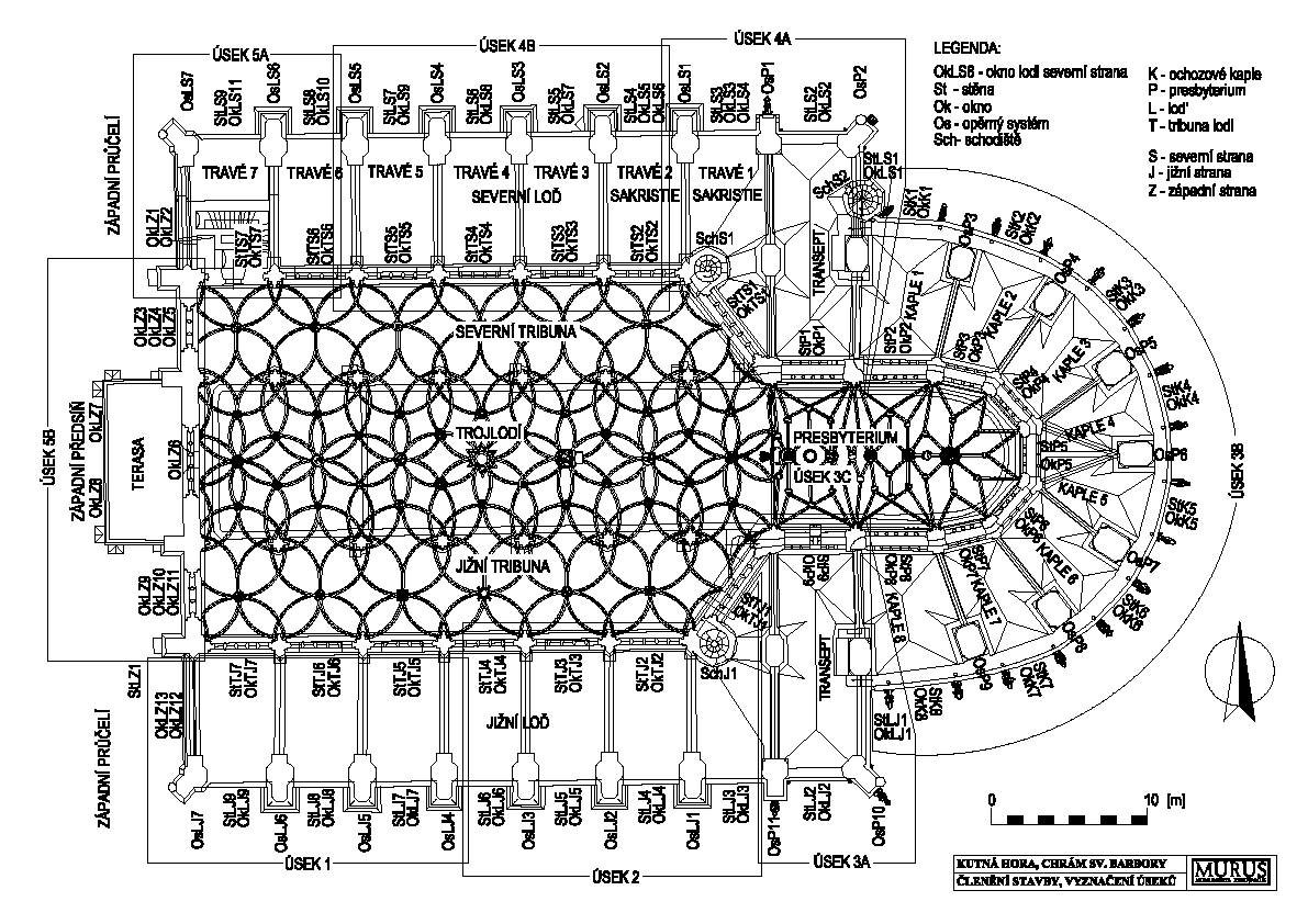 11. Opěrné systémy lodi chrámu sv. Barbory v Kutné Hoře Chrám svaté Barbory (Obr. 11.1, 11.