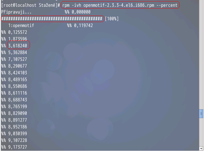 Zde je vidět, že jsem nejprve instaloval balíček, který není přímo určený pro CentOS6 a příkaz mi vrátil, že balíček není vhodný pro moje prostředí.