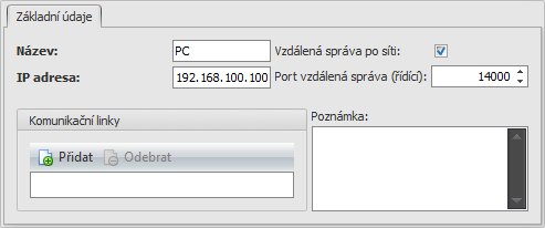 6) Proveďte výběr stanice v menu Systém Definice stanice a zvolit správný typ (definovaný v předchozích krocích). Pozn.