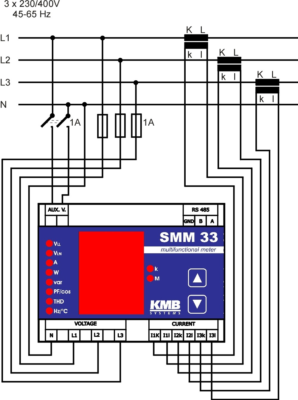 . Schemata zapojení Připojení přístroje SML33 Připojení přístroje SMM33 Základní připojení