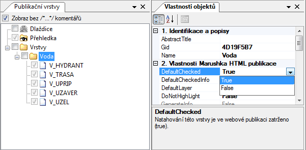 Projekt si můžeme uložit (tentokrát ale bude uložen automaticky) a konečně spustíme lokální WEB server z panelu nástrojů Vrstvy a grafická data: Po chvíli čekání se nám objeví v pozici původního