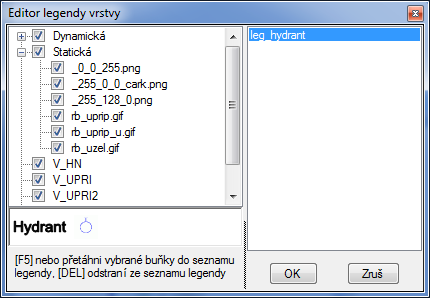 Tímto jsme tedy vytvořili položku legendy pro příslušnou formální vrstvu a tato položka bude v prostředí lokálního WEB serveru zobrazena vždy, pokud v aktuálním výřezu mapového okna bude