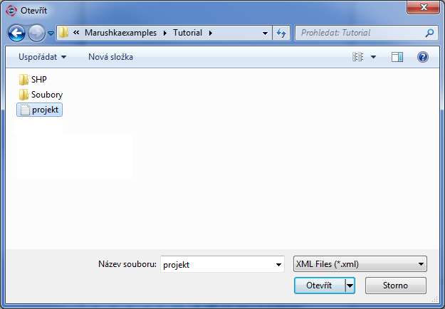 Objeví se nám všechny Datové zdroje obsažené v našem projektu.