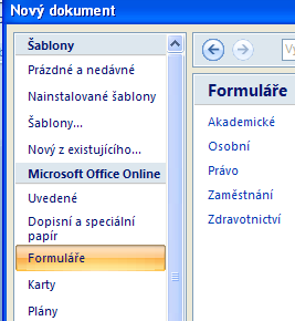 Stažení z internetu Velmi mnoho užitečných a profesionálně zpracovaných šablon je k dispozici na internetu někdy za poplatek, jindy bezplatně.