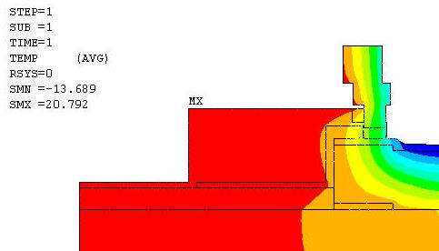 Výsledky disertační práce a nové poznatky Obr. 59 Schéma konstrukčního detailu v místě výstupu balkonovými dveřmi na terasu Legenda: 1. Vnitřní omítka 7. Hydroizolační ochrana 2.