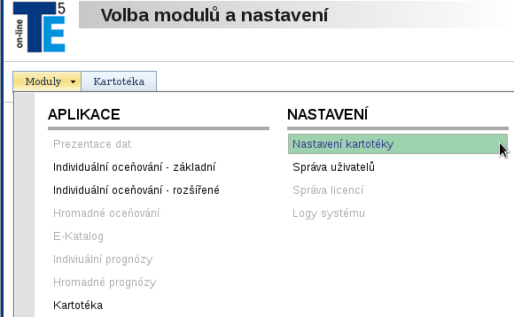 Nastavení kartotéky slouží pro nastavení klíčových informací o bazaru či obchodu a správu rtf šablon. Nastavení kartotéky: Je přístupné pouze pro uživatele role ROOT.