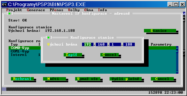 DIP8 nastavuje komunikační port, na kterém je DB-Net aktivní).