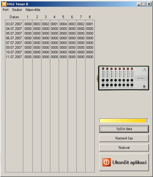 Ovládání programu pro PC Ovládání aplikace je velmi jednoduché. Nejprve připojíme k PC pomocí propojovacího kabelu. Propojovací kabel použijte křížený ( nullmodem samice 9 pin / samice 9 pin).