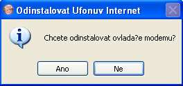 3. Klikněte Ano pro odinstalaci ovladačů. 4.