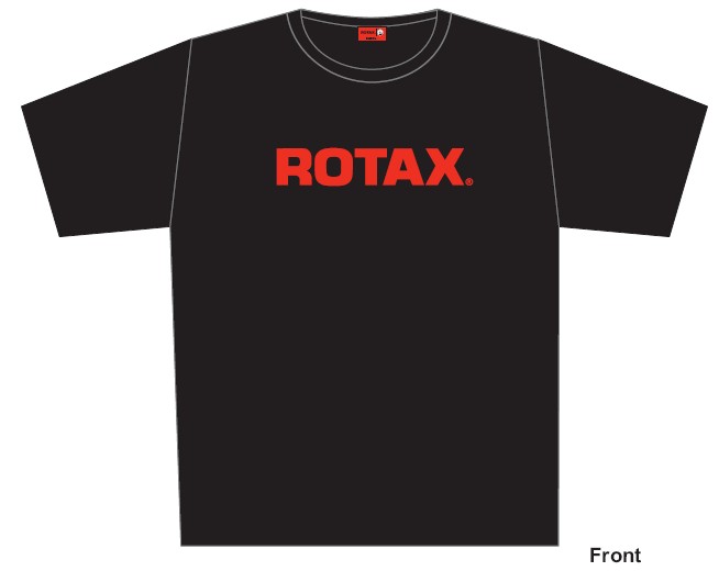 TRIČKO - ČERNÉ ROTAX 100 % bavlna vytištěné logo ROTAX na předním díle BRP logo na zadním díle 581479 - XS