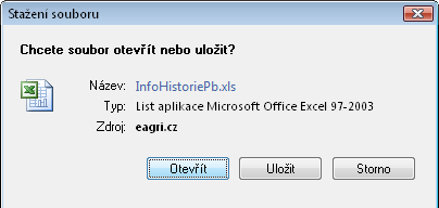 2. V menu aplikace vyberu Individuální data subjektů z registrů MZe a OSS» Rostlinná výroba» Historie PB z registru LPIS.