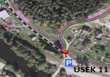 ÚSEK 10 Start Frymburk, parkoviště u pláže/ 48.6643811N, 14.1645386E Cíl Loučovice, parkoviště u kostela/ 48.6192433N, 14.