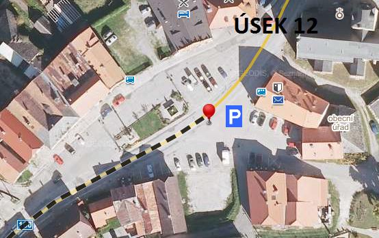 ÚSEK 11 Start Loučovice, parkoviště u kostela / 48.6193058N, 14.2454008E Cíl Rožmberk, náměstí/ 48.6548156N, 14.3665817E Po místní silnici podél vody. POZOR! Přeběh přes koleje.