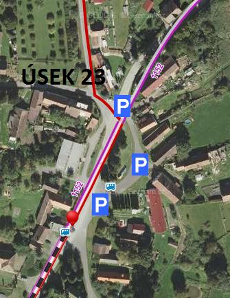 ÚSEK 22 Start Dražíč, u pivovaru/ 49.3049233N, 14.3807533E Cíl Jetětice, náves/ 49.3854722N, 14.2924947E Z Dražíče po silnici č.