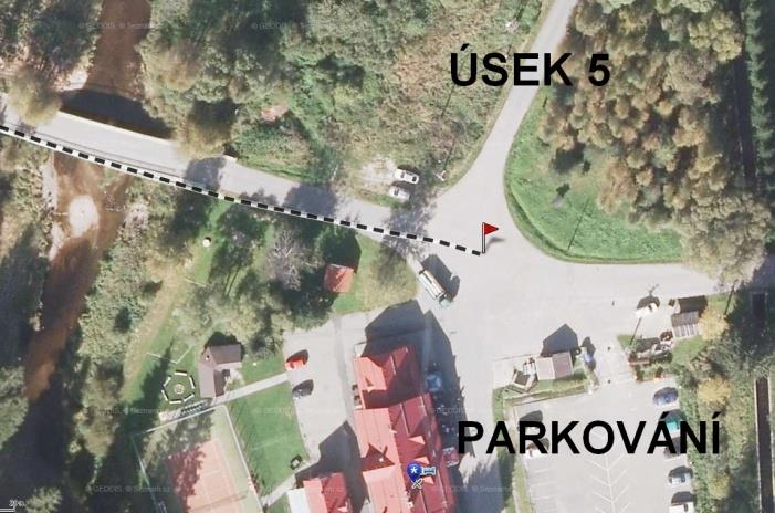 ÚSEK 4 Start Lenora, fotbalové hřiště/ 48.9197536N, 13.7958650E Cíl Stožec, parkoviště penzion Pstruh/ 48.8592397N, 13.