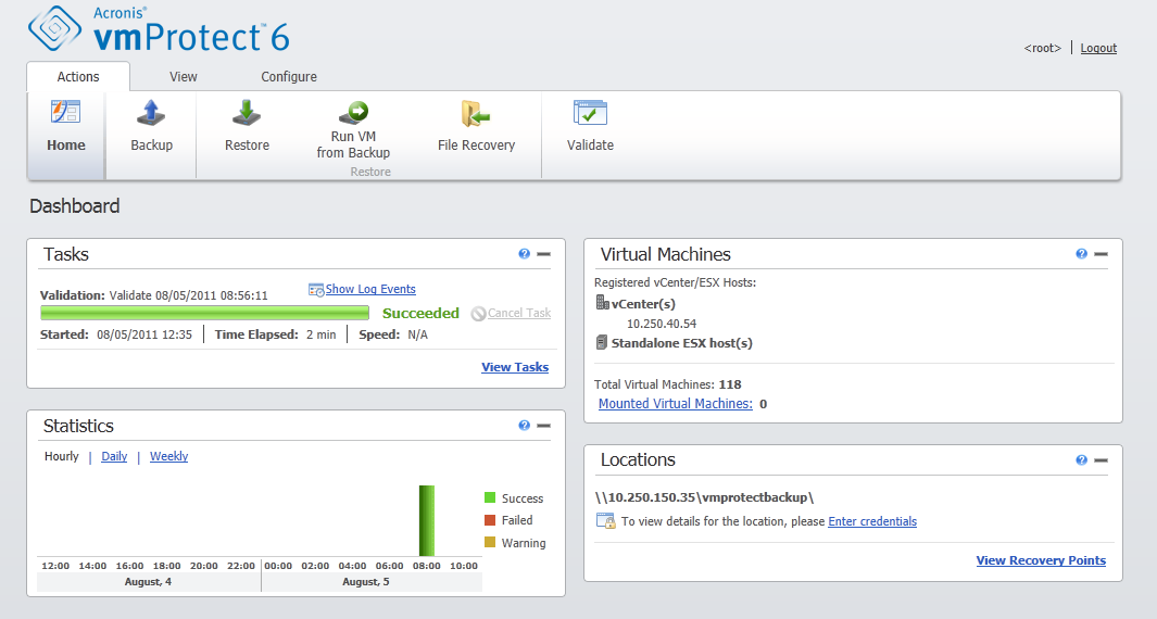 Optimalizace VMware vsphere Žádný dopad na výkon a funkčnost ESX(i) serverů Využívá VMware vstorage APIs pro Data Protection (VADP)