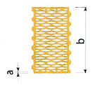 Stránka 12 z 22 Typy tvárnic z lehčeného betonu dle EN 771-3, DIN 18151 a děrované cihly dle ÖNORM B6124 a EN 771-1 Geometrie Tloušťka cihly b [mm] Tloušťka vnější příčky a [mm] 175 50 240