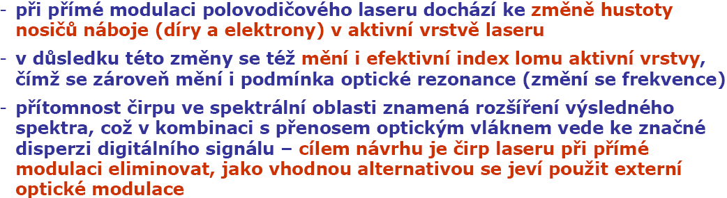 Polovodičové lasery Frekvenční