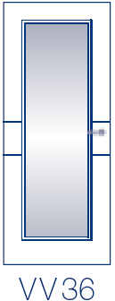 Hladké dveře VETOS S výřezem pro sklo Standardní specifikace Povrch Z výroby potažené odolným, světlu odlným EPC Superlakem (na bázi akrylátu) elektronicky tvrzený, šetrný k životnímu prostředí Výplň