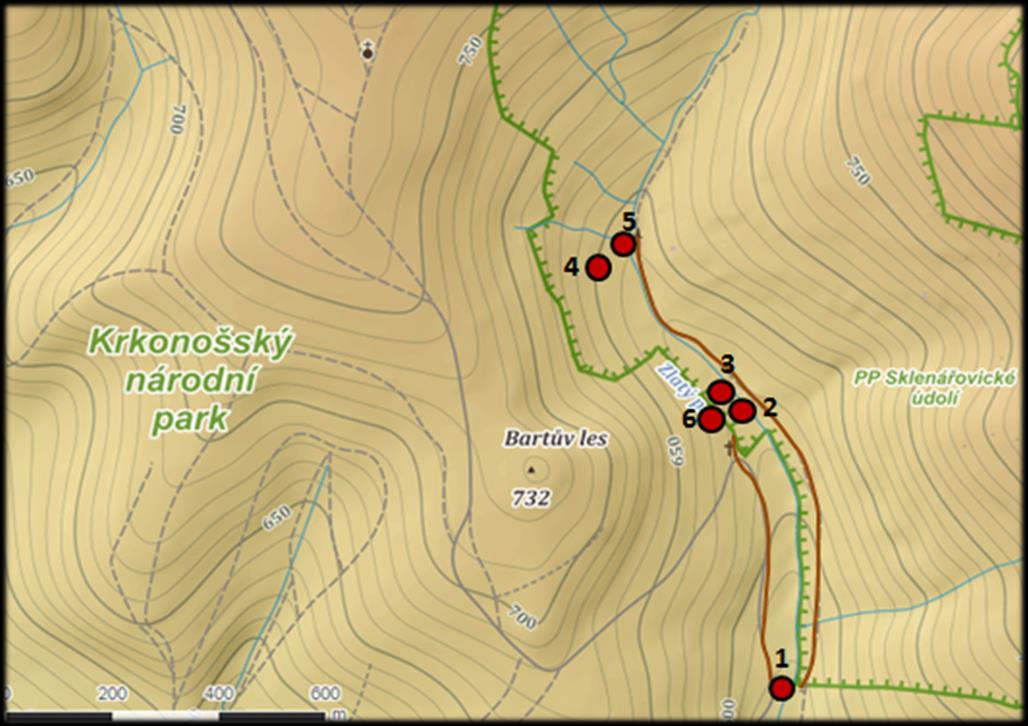 Poznávací stezka Sklenářovickým údolím Mapa poznávací trasy Sklenářovického údolí 1) První zastávkou naší poznávací trasy je sklenářovický most z 16.