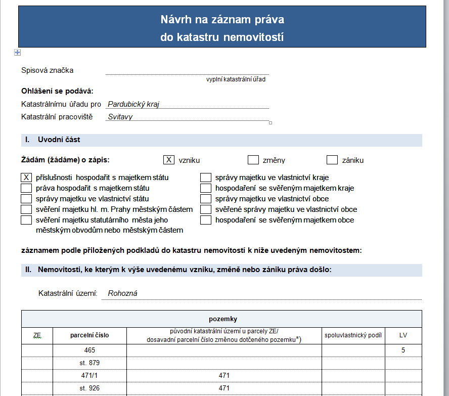 Vyznačení plomby a postavení účastníků vkladového řízení PDF Stažení zdarma