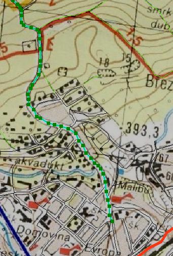 Pak už přecházíme k samotné vektorizaci mapy. V levém rohu pracovní plochy ArcGis vidíme námi nahrané shapefile. Při vektorizaci postupujeme následovně.