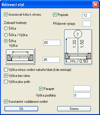 První kroky 4.8. Kótování na osu Program ARCHline.XP umožní uživateli asociativní kótování reagující na změnu parametrů prvku.