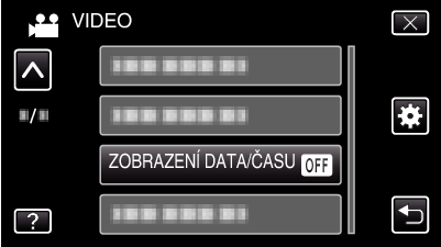 Nastavení menu VYHLEDAT DATUM Zúží výběr videí na obrazovce s náhledy podle data záznamu Provozní detaily Vyhledávání konkrétního videa/statického snímku podle data (A str 63) ZOBRAZENÍ DATA/ČASU