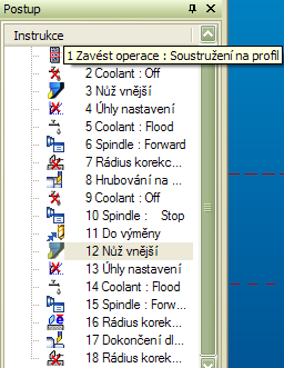 Nyní přejdeme do technologie ikona a objeví se tabulka zavedení obráběcího postupu. V tabulce je důležité zvolit druh obrábění a správný postprocesor nejlépe fanuc2x.tcp.