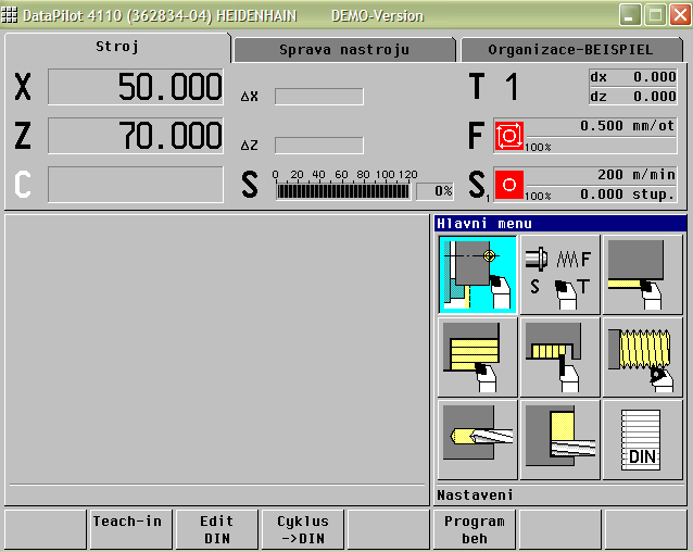 5. HEIDENHAIN programování soustruhu Data Pilot 4110 5.