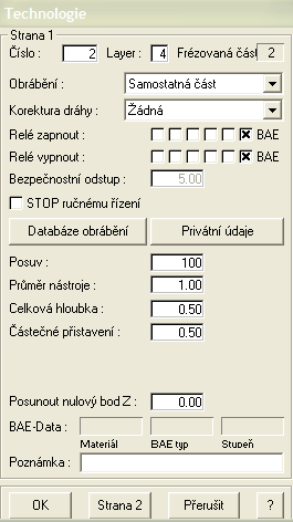 Mezi další příkazy pro práci s kresbou patří označit nebo okno čáry), korekce dráhy, seřadit do kruhu, ořezání aj.