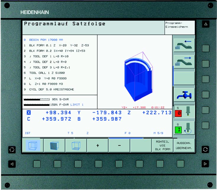 1.2 Obrazovka a klávesnice Obrazovka TNC lze podle přán dodat bu s plochou barevnou obrazovkou BF 150 (TFT) nebo s plochou barevnou obrazovkou BF 120 (TFT).