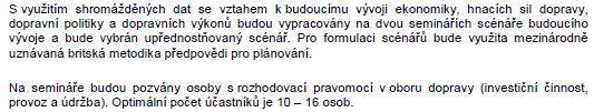 Upřednostňovaný scénář Model