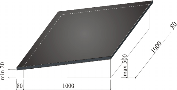 Kompletizované desky s naka írovan m hydroizolaãním pásem typu S mohou tvofiit první vrstvu stfiechy. Rovinná kompletizovaná deska se také dodává s ozubem.