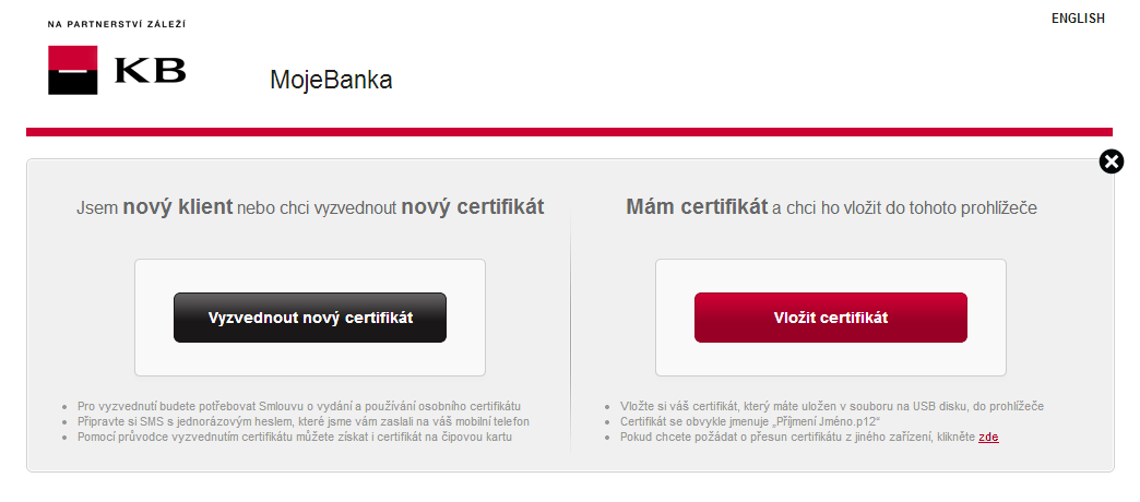 přesunout a následnou autorizací žádosti v internetovém bankovnictví MojeBanka.