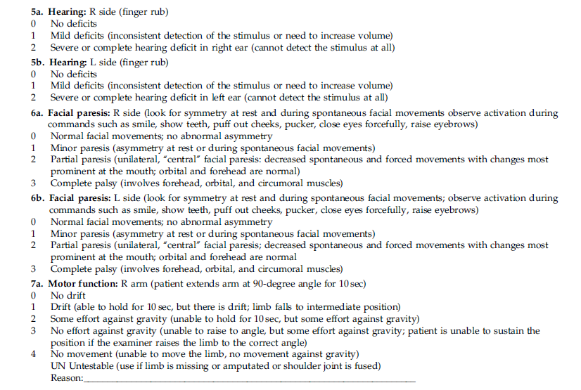 Neurological Outcome Scale for