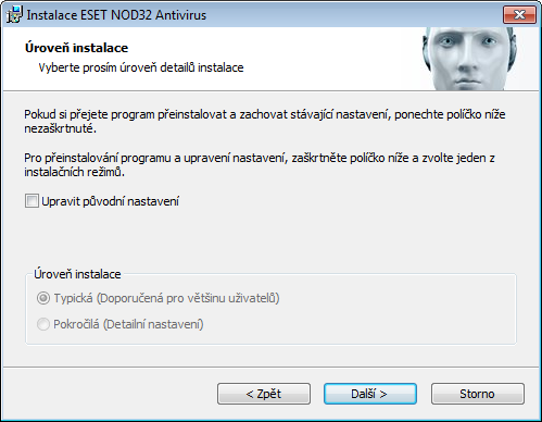 2.2 Offline instalace Po zakoupení ESET NOD32 Antivirus je možné instalační soubor stáhnout přímo ze stránek společnosti ESET jako instalační balíček (.msi).