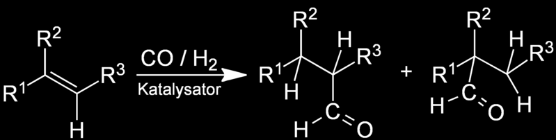 Aldehydy Příprava a výroba aldehydů adicí alkenu vodíkem a oxidem uhelnatým tato reakce se označuje jako hydroformylace alkenů (oxo-syntéza) CH 3 CH = CH 2 + H 2 + CO CH 3