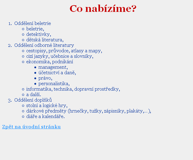Obrázek 3: Stránka