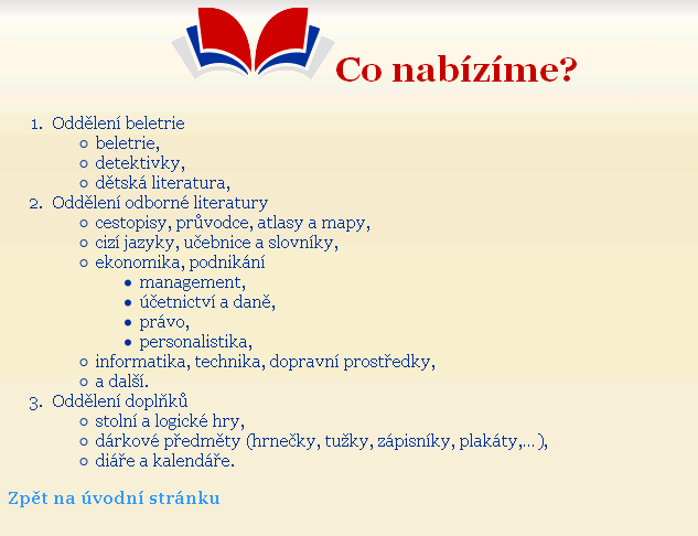 Obrázek 6: Stránka