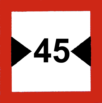 C.3 Šířka plavebního profilu nebo šířka plavební dráhy je omezena (pokud je uvedeno číslo,