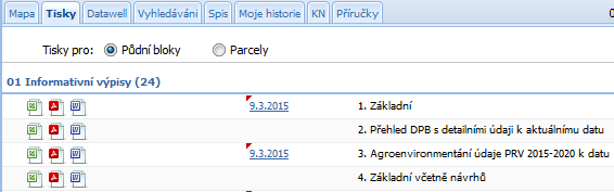 6) Jak zjistím navržené vymezení pro nové AEKO? Tisk č. 3 (farmáři) nebo tisk č. 7 (SZIF) Agroenvironmentální údaje PRV 2015 2020 k datu.