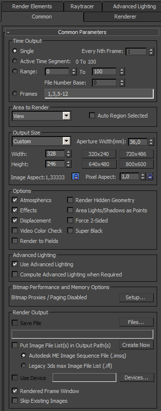6. V-Ray Render setup - funkce a jejich vhodné nastavení V této části jsou popsány jednotlivé záložky a důležité funkce V-Ray editoru (Render setup).