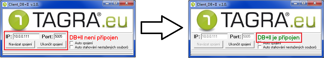 Aplikace Client_DB+II.exe Client DB+II.exe (CZ) Aplikaci Client_DB+II.exe stáhněte z následujícího odkazu: (do adresového řádku vepište text tagra.tdt.cz/client_db+ii_cz.zip a potvrďte kl.
