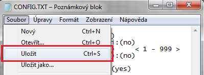 Stahování dat pomocí volby CONFIG v hlavním menu Volba CONFIG v menu stahovacího zařízení umožňuje nakonfigurovat zařízení tak, aby stahovalo data z vozidla dle specifických potřeb uživatele na