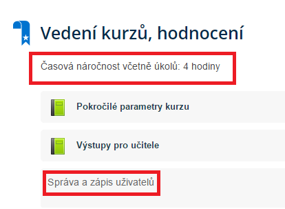 se buď na domovské stránce kurzu a/nebo na stránce konkrétního materiálu/činnosti zcela podle záměru autora kurzu.