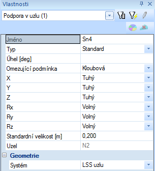 Obr. č. 22 Dialog pro definice podpor ve Dlubal RFEM a RSTAB Při definování podpor je rozdíl mezi zadáváním podpor pro rovinnou a prostorovou konstrukci.